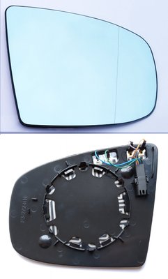 Скло дзеркала (вкладиш, дзеркальний елемент) правий голубой BMW X6 e71 (БМВ Х6 е71) (4 контакта) 2051555E фото