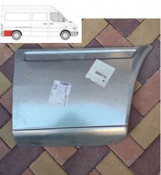 Порог правый задний за колесом средняя база Mercedes Sprinter / VW LT (Мерседес Спринтер / Фольксваген ЛТ) 1995-2006 3546604 фото