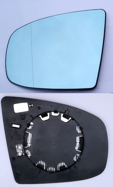 Стекло (вкладыш, зеркальный элемент) левого зеркала голубой BMW X5 e70 (БМВ Х5 е70) (2 контакта) 2051544E фото