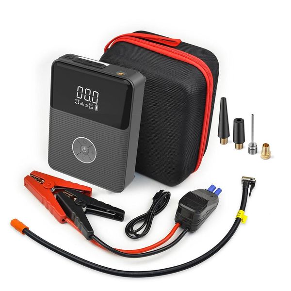 Пусковий стартер з компресором Jump Starter Portable Q12 (повербанк для авто, бустер, компресор)) PK0101 фото