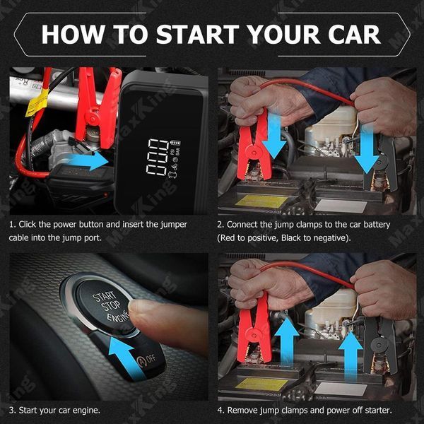 Автомобільний компресор (насос) Jump Starter Portable Q12 (автомобільний повербанк) PK0101 фото