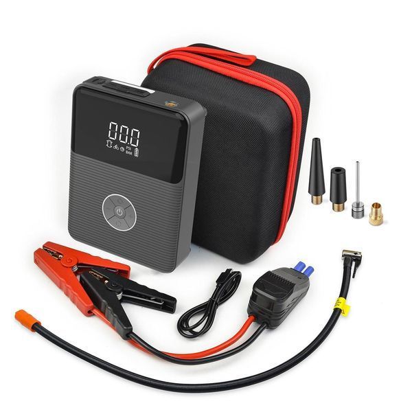 Автомобільний компресор (насос) Jump Starter Portable Q12 (автомобільний повербанк) PK0101 фото