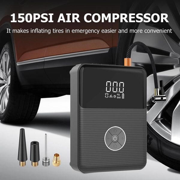 Автомобільний компресор (насос) Jump Starter Portable Q12 (автомобільний повербанк) PK0101 фото